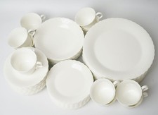 Mikasa White Silk Dinner/Bread Plate, Soup Bowl, Cup & Saucer Set *SELECT* picture