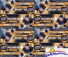 (4) 2019/20 Upper Deck Series 1 Hockey 24 Pack Retail Box-24 YOUNG GUNS+4 JERSEY picture