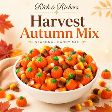 1.5LB Bulk Harvest Autumn Mix Mellow-Creme Candy - Harvest Corn & Pumpkins Mix picture