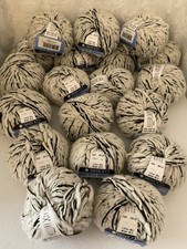 VTG BERROCO VIBE 19 BALLS x 50g THICK & THIN BULKY YARN BLACK WHITE #4501 ITALY picture