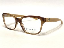 Women's Bvlgari Eyeglass Frames BV4115 5240 Striped Brown Cat Eye 52/16~140 NEW picture