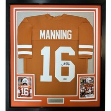 Framed Facsimile Autographed Arch Manning 35x39 Texas Orange Reprint Jersey picture