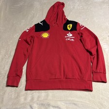 FORMULA 1 SCUDERIA FERRARI 2024 HOODED TOP PUMA SIZE M ADULT LECLERC SAINZ ERA picture