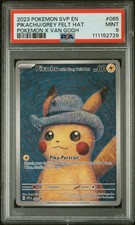 Pikachu Grey Felt Hat Pokemon X Van Gogh PSA 9 2023 En Sv Black Star Promo #085 picture