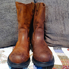 CAT P89516 Men's Steel Toe Brown Leather Work Boots Wide 10 ASTM F2413-18 picture