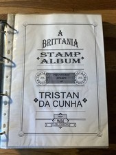 Tristan Da Cunha Britannia Stamp album 1952 on partially filled mint/ used #SV78 picture