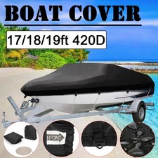 17-19ft Heavy Duty Boat Speedboat Cover Waterproof Fish Ski V-Hull Tri-Hull 102