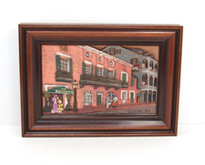 READ * Vtg RARE Street Scenes Woodgraph Art Brennan’s Rue Royal New Orleans Dore picture