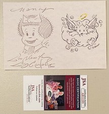 Guy Gilchrist Signed Autographed 5x8 Card W Nancy Sketch JSA Cartoonist picture