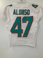 #47 KIKO ALONSO MIAMI DOLPHINS NIKE GAME USED WHITE JERSEY SZ-38 YR-2018 picture