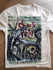 Hand Painted T Shirt Chaos Party DIY Punk Graphic Tee Vintage Style Size [M] picture