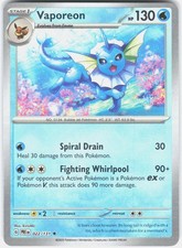 Pokemon Vaporeon (Master Ball Pattern) 022/131 Prismatic Evolutions Holo NM picture