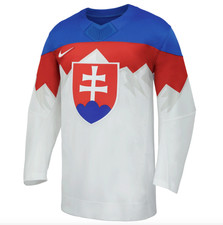 Men's Team Slovakia Hockey Blank White 2026 Home IIHF Olympics Replica Jersey picture