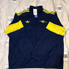adidas Arsenal Soccer Track Jacket Navy/Yellow Mens Size 2XL Officially Licensed picture