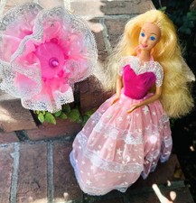 Vintage *Dream Glow* Barbie, 1985, Original Glow-in-the-Dark Gown & Parasol picture