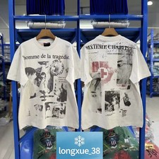 American Streetwear Vintage Washed Graphic T Shirt Unisex Casual Short Top Tee picture