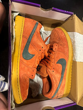 Nike SB Dunk Low Pro Burnt Sunrise/Vintage Green Orange Suede Shoes US 9.5 M picture