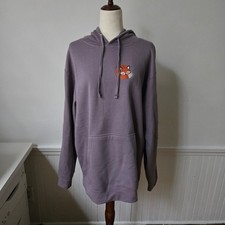 Independent Trading Women Embroidered Sleeping Fox Plum Hoddie Size Large  picture