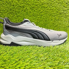 Puma Zip C Mens Size 12 Gray Black Athletic Running Walking Shoes Sneakers picture