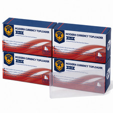 100 Modern Currency Holders Regular Toploaders Semi Rigid US Paper Money Bills picture