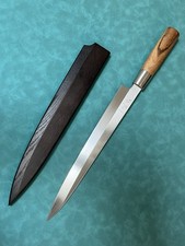 NAGIBA 270mm 10.5in Yanagiba Sashimi Sushi Knife Single Bevel Wood Handle Saya  picture