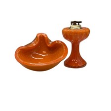ALFREDO BARBINI MURANO LIGHTER & ASHTRAY SET picture