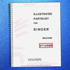 SINGER 211U566 211U157 211U165 211U166 Illustrated Parts List Manual 1981 picture