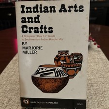 Vtg Indian Arts And Crafts Book 1972:Marjorie Miller,1st Printing,PB,Rare Find picture