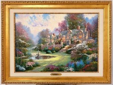 Thomas Kinkade Gardens Beyond Spring Gate AP #7/1190 Master Highlighted COA picture