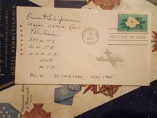 WWII Ace Major ERNEST SHIPMAN 7Vs 307th FS FS/31st FG MTO Signed FDC V-SCARCE picture