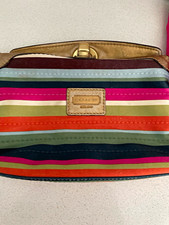 Authentic vintage Coach Y2K Legacy stripe wristlet picture