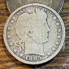 1895-S Barber Quarter Nice Original Good+ Below Greysheet CHRC picture