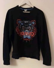 Kenzo Paris Tiger Embroidered Sweatshirt Black Size L Authentic picture