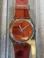 VTG Swatch Watch ZERKON GK240 with Case & Papers 1997 ELEMENTS New Battery NOS picture