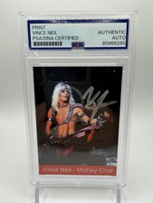 Mötley Crüe Vince Neil Signed Autographed Auto Trading Card PSA/DNA Authentic picture