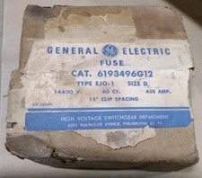 6193496G12- GE EJO-1 POWER FUSE 15.5KV Size D 14400 V.  picture