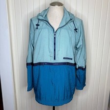 Vintage 90s Nike ACG Windbreaker Mens XL Blue Teal Anorak Half Zip Jacket picture