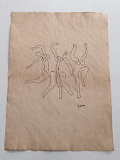 Pablo Picasso Drawing on paper (Handmade) signed and stamped mixed media. picture