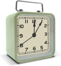 Rohome Small Alarm Clock, Retro Silent Quartz Movement with Night Light, Decorat picture