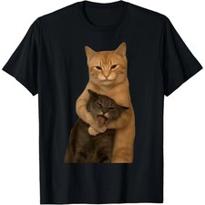 Funny Meme Cat Funny Siblings Cat Humor Funny Wacky Cat T-Shirt picture