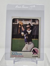 1973 Topps Baseball Hank Aaron #100 Atlanta Braves - Homerun King  picture
