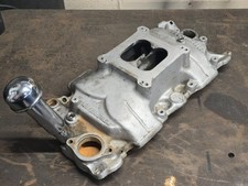 Offenhauser 360° Dual Plane Intake Manifold Vented SBC Small Block Chevy 283 305 picture