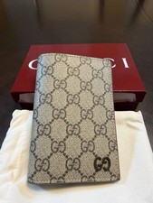 New Authentic Gucci GG Logo Passport Wallet Brown Tan picture