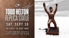 TODD HELTON COLORADO ROCKIES #17 BRONZE FIGURINE REPLICA STATUE SGA picture