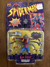 1995 Toy Biz Spiderman Man-Spider Action Figure Marvel Comics Animated Series picture