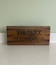 Very rare 1920’s VIROLax antique wooden advertising storage delivery crate picture