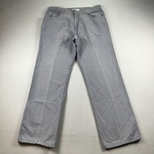 Ermenegildo Zegna Sport Pants Mens 35 Gray Linen Chino Straight Leg Made Italy picture