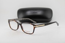 NEW COACH HC 6065 5291 DARK TORTOISE GREY MILITARY AUTHENTIC EYEGLASSES 53-17 picture