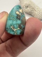 Navajo Artist Doug Zachary Royston Turquoise And Sterling Silver Ring Size 7 picture