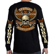 Long Sleeve 2026 Sturgis Motorcycle Rally Skull Banners No Harley picture